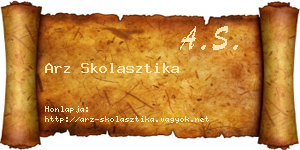 Arz Skolasztika névjegykártya